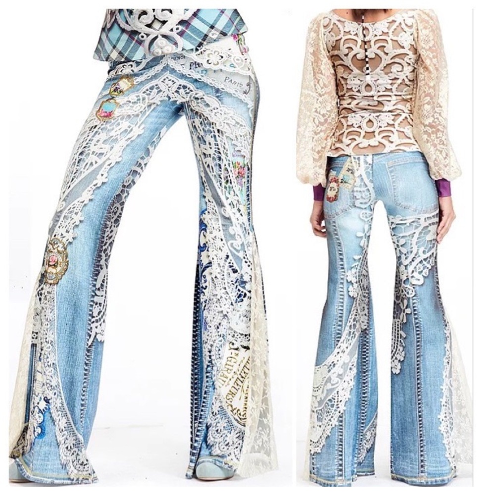 Antique Therapy Floats on Flares Comfort Pants - Picture 15 of 16